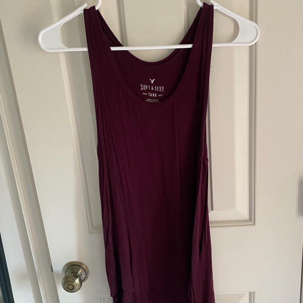 American Eagle Outfitters Soft & Sexy Tank Top - Deep Wine